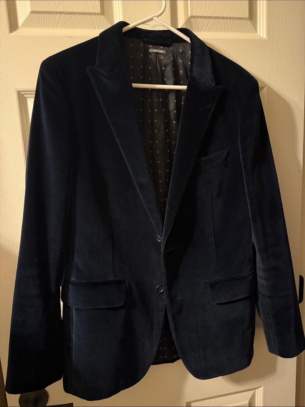 Bonobos Navy Velvet Sport Coat - Tailored Notch Lapel Men Bonobos Jetsetter Slim